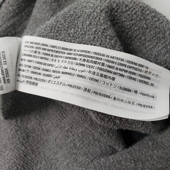 Hollister Cropped Hoodie Womens Small Gray Lace Up Casual Loungewear Pilates - Picture 8 of 14